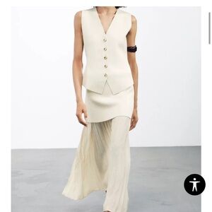 Zara pleated skirt and top set